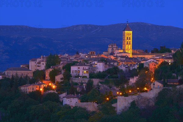 San Esteban Church at dusk