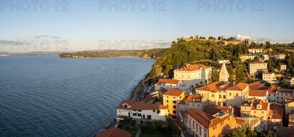 Fortress wall and Franciscan monastery in the evening light