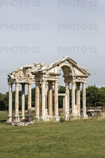 The tetrapylon is the main entrance to the temple of Aphrodite in Aphrodisias