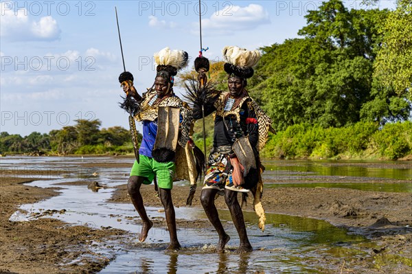 Men from the Toposa tribe