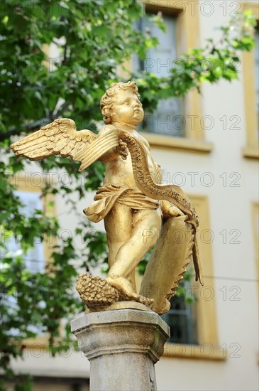 Statue on fountain