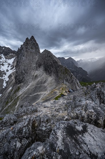 Mountains in dramatic clouds