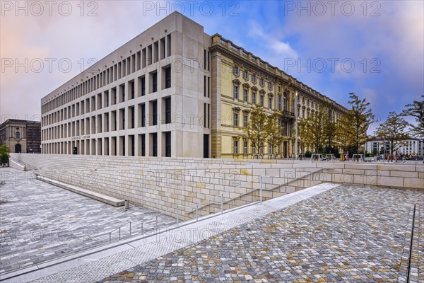 River promenade and Spree terraces at the new Berlin Palace or Humboldt Forum