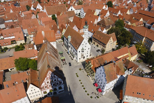 View from the tower Daniel of St. George's Church over the old town with the town hall