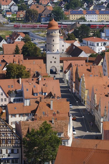 View from the tower Daniel of St. George's Church over the old town with Deininger Tor