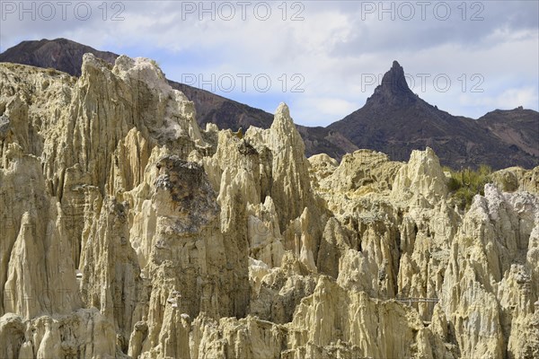 Bizarre rock formations in Valle de la Luna