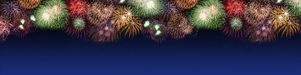 New Year's Eve Fireworks Sylvester New Year Text Free Space Copyspace Large Banner New Year New Party