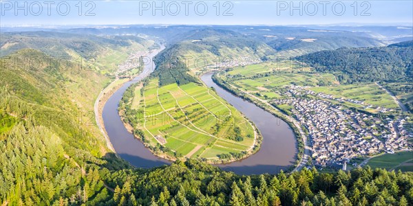 Moselle Loop Calmont River Moselle Loop Nature Landscape Panorama in Bremm