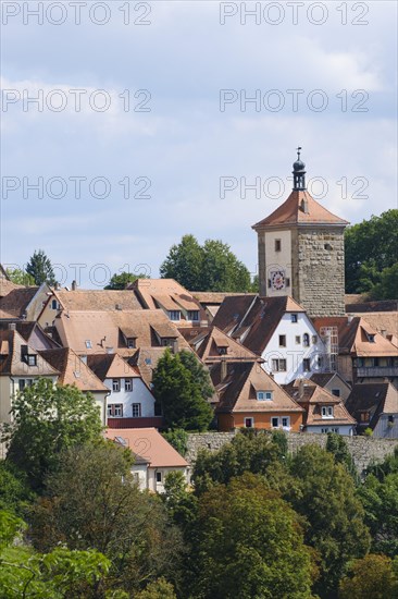 View from the castle garden of the old town with Siebersturm