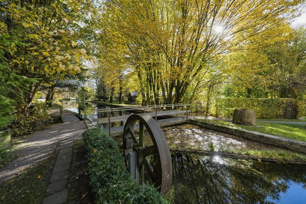 Bridge at the Hanslmuehle over the Anzinger Sempt in Markt Swabia