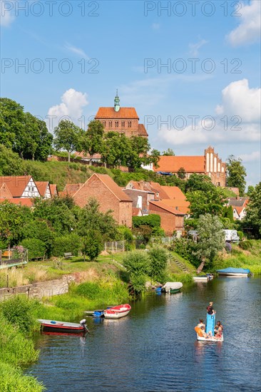 View across the moat to St. Mary's Cathedral