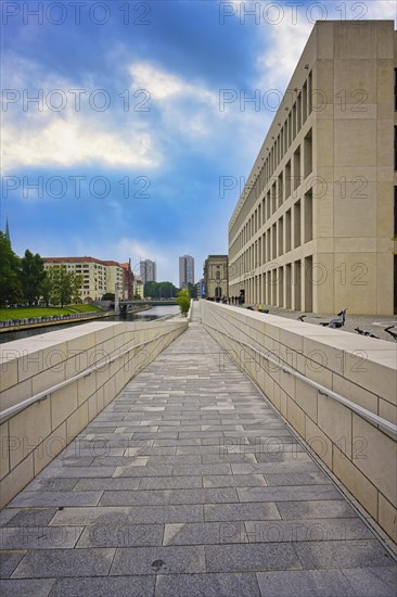 River promenade and Spree terraces at the new Berlin Palace or Humboldt Forum