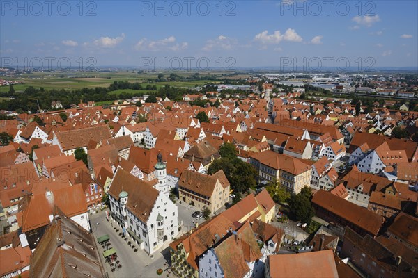 View from the tower Daniel of St. George's Church over the old town with the town hall