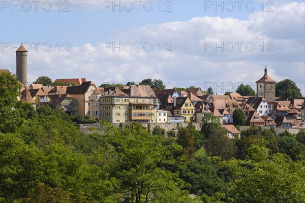 View from the castle garden of the old town with Siebersturm