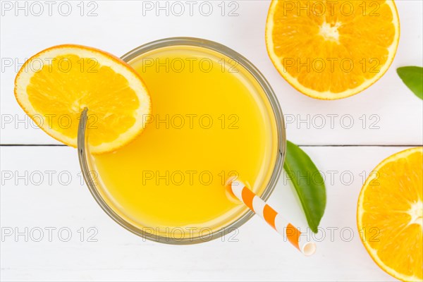 Orange juice Orange juice Drink Fruit juice from above