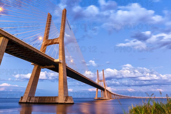 Lisbon Bridge Ponte Vasco da Gama over River Tagus Travel Travel City in Lisbon