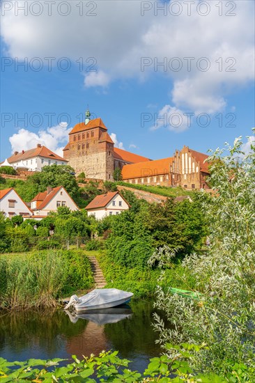 View across the moat to St. Mary's Cathedral