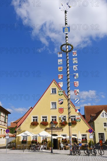 Maypole at the historic market place