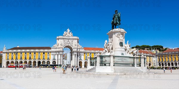 Lisbon Square Praca do Comercio Panorama Travel Travel City in Lisbon
