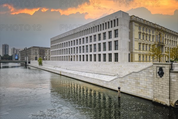 River promenade and Spree terraces at the new Berlin Palace or Humboldt Forum