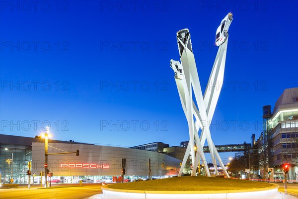 Porsche Platz in Zuffenhausen modern art artwork in Stuttgart