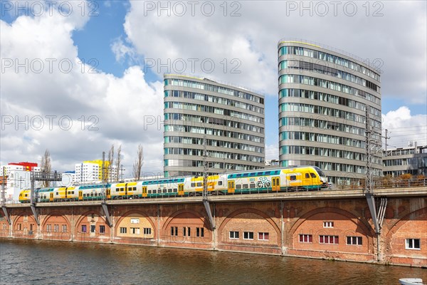 Regional train of the ODEG at the Jannowitzbruecke in Berlin