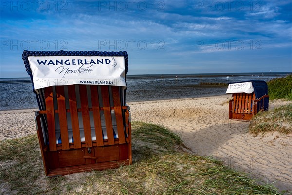 Beach chairs on the beach of Hooksiel