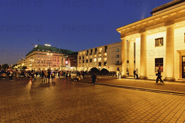 Pariser Square with Hotel Adlon at night