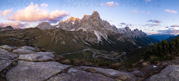 Cimon della Pala at sunset