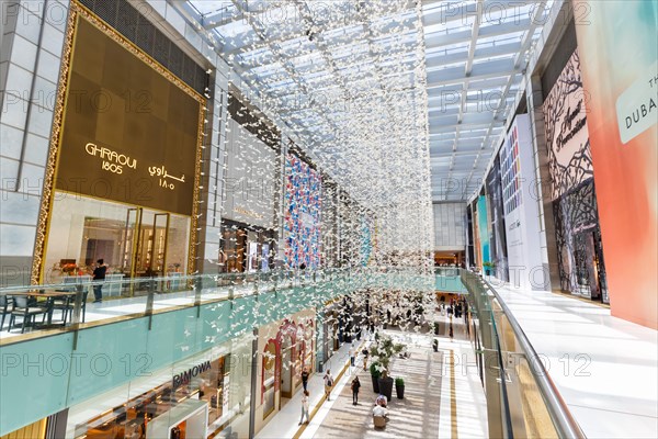 Dubai Mall Fashion Avenue Luxury Shopping Panorama in Dubai