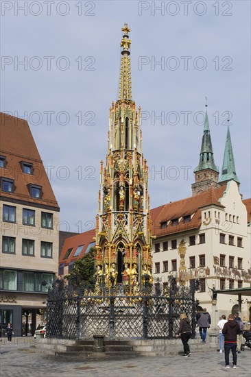 Schoener Brunnen and St. Sebaldus Church