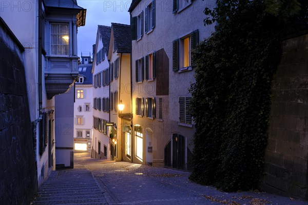 Alley in the old town in the evening