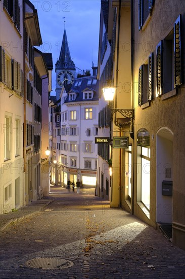 Alley in the old town in the evening