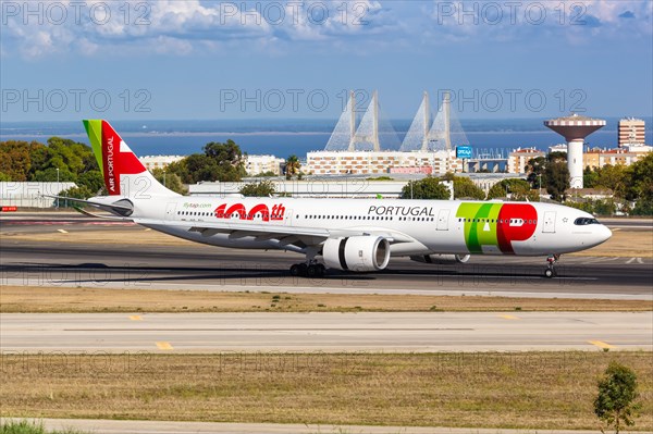 An Airbus A330-900neo of TAP Air Portugal with the registration CS-TUI at Lisbon Airport