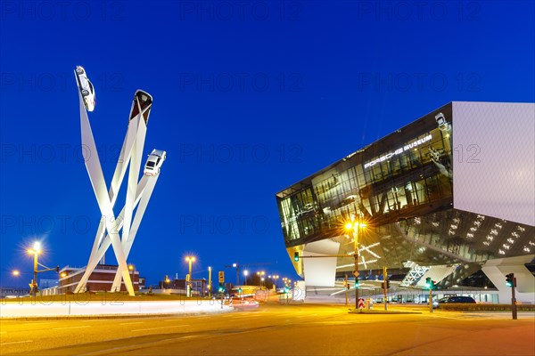 Porsche Museum Zuffenhausen art work modern architecture in Stuttgart