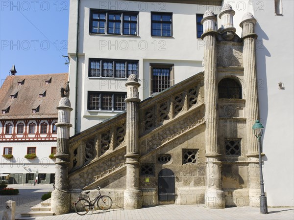 Representative flight of steps at the historic town hall