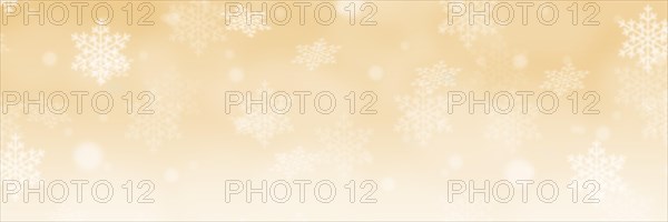 Christmas Background Christmas Card Banner Panorama Gold with Text Free Space Copyspace