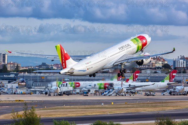 An Airbus A330-900neo of TAP Air Portugal with the registration CS-TUH at Lisbon Airport