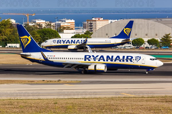 Ryanair Boeing 737-800 aircraft with registration 9H-QCG at Lisbon Airport