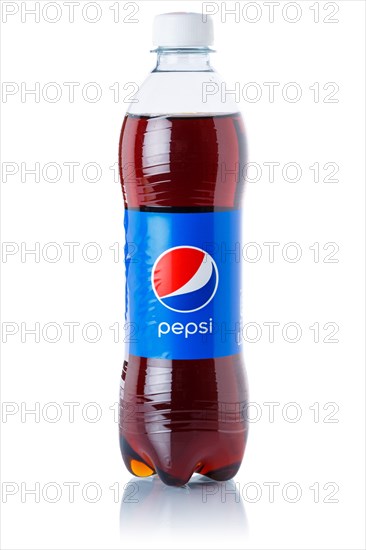 Pepsi Cola Lemonade soft drink beverage in a plastic bottle cut-out isolated against a white background