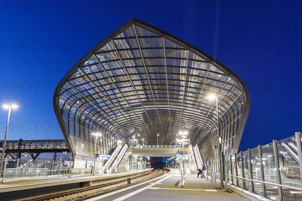 S-Bahn Deutsche Bahn stop Elbbruecken station in Hamburg