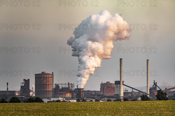 Salzgitter AG steel mill in the evening light