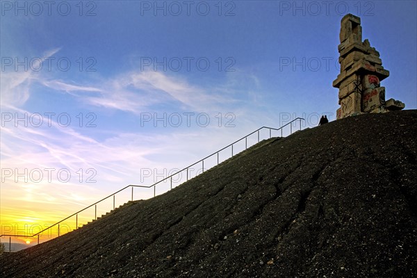 Rheinelbe slagheap in the last evening light