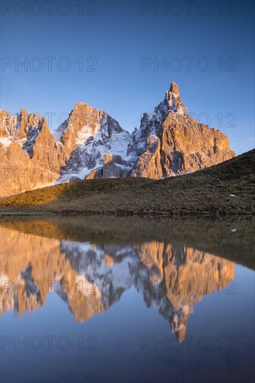 Laghetto Baita Segantini at sunset