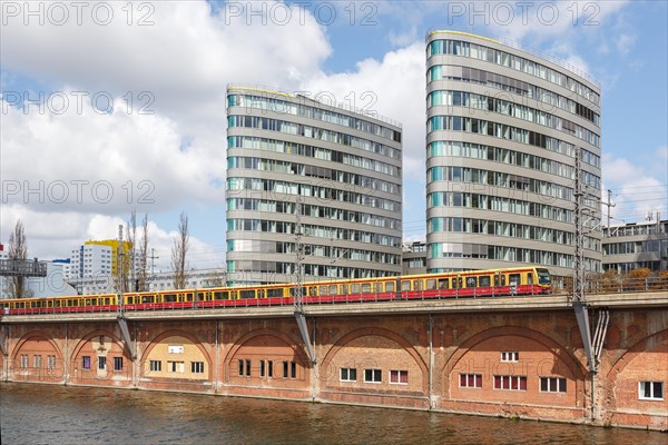 S-Bahn train of Deutsche Bahn DB at Jannowitzbruecke in Berlin