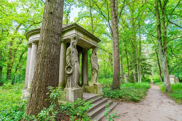 Mausoleum at the historic cemetery Suedwestkirchhof Stahnsdorf