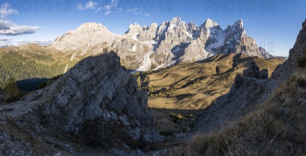 View from Monte Castellaz to Cimon della Pala