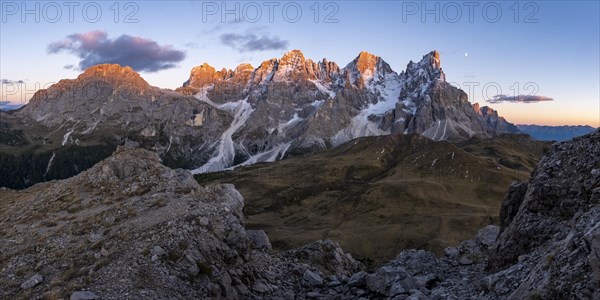 View from Monte Castellaz to Cimon della Pala