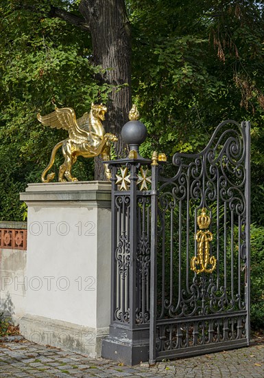 The palace park in Glienicke with Lion's Gate