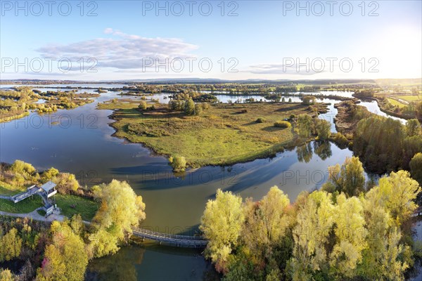 In front wooden bridge on the left lookout tower on bird island